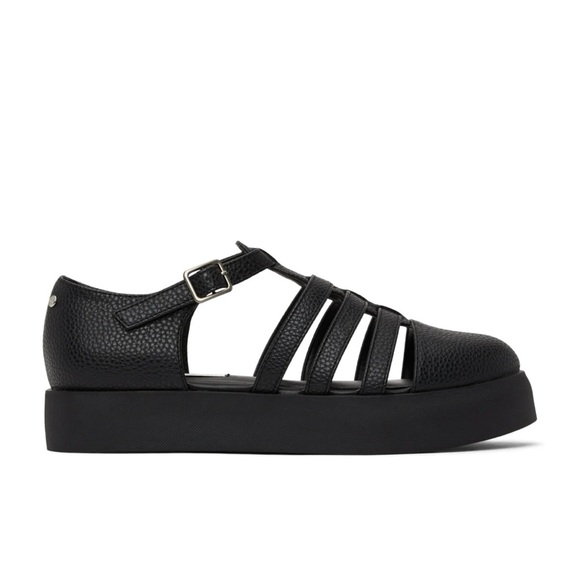 Matt & Nat Shoes - Matt & Nat Oriane Women’s Vegan Fisherman Black Sandals, size 10